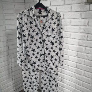 Charmour Ladies Size XL Light Grey with Dark Grey Stars 2 Piece PJ's